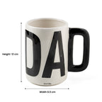 AICA Mom & Dad Couple Ceramic Coffee Mug Set - 2pcs (Red & White) 500ml