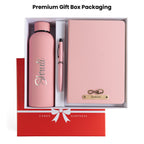 Personalized-  Pen Bottle Diary Combo Giftset - Nudepink