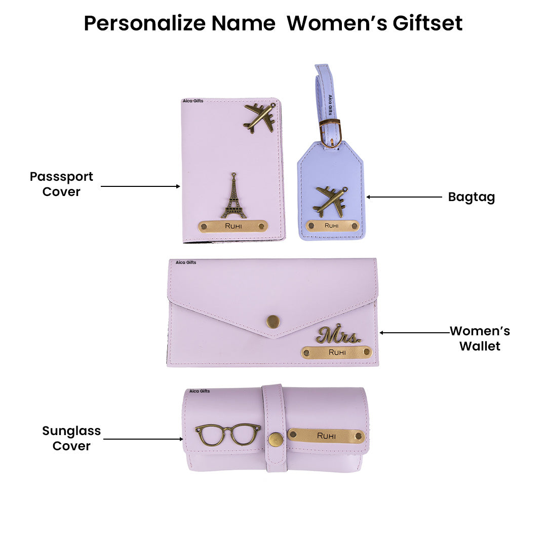 Personalised Name Womens Gift Set (Purple)