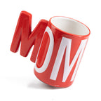 AICA Mom & Dad Couple Ceramic Coffee Mug Set - 2pcs (Red & White) 500ml