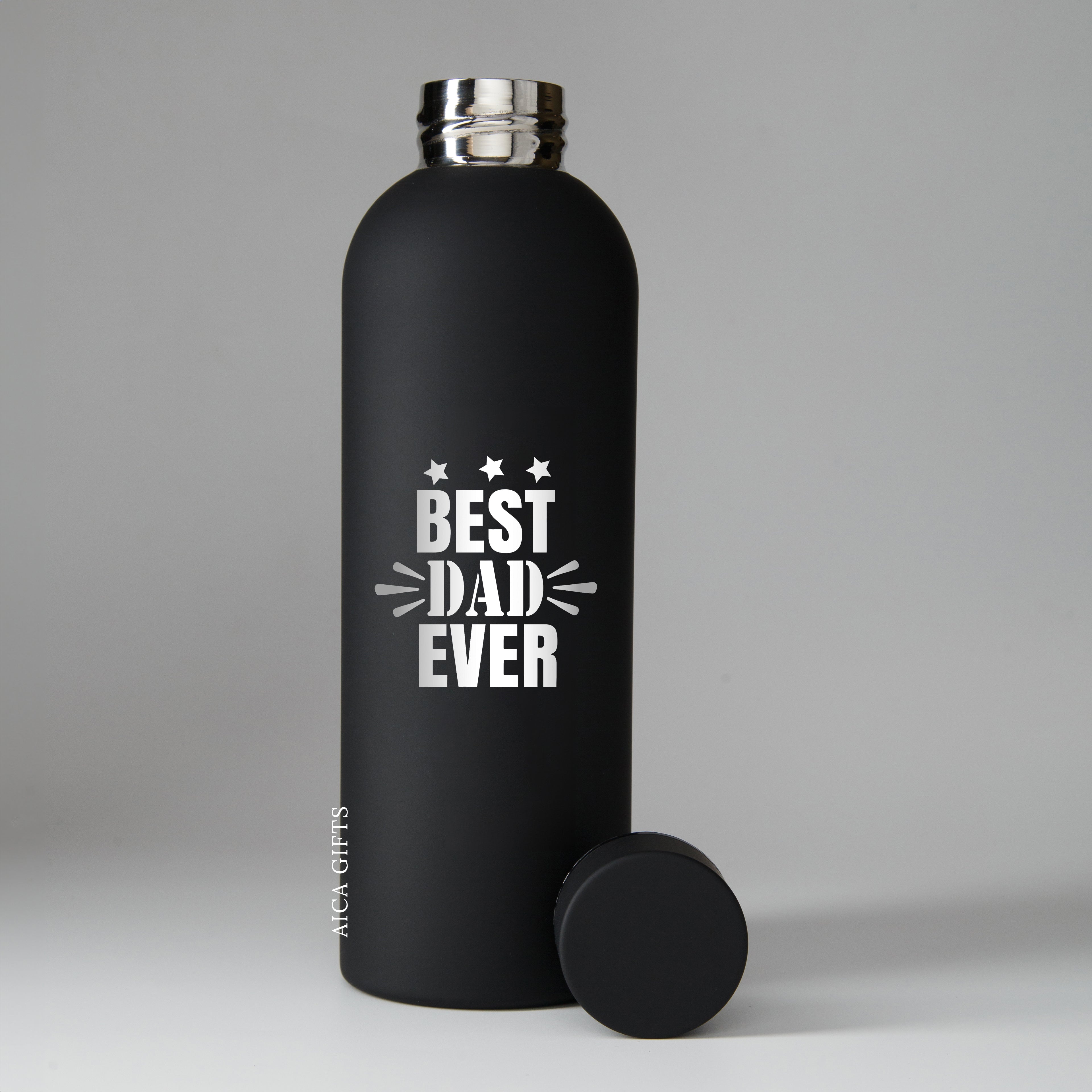 Best Dad Ever Bottle - Black