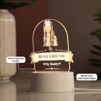 AICA Best Friend – Personalized Photo LED Lamp with Customised Message | Anniversary Birthday Marriage Wedding Gifts for Best Friend Female Girl Woman