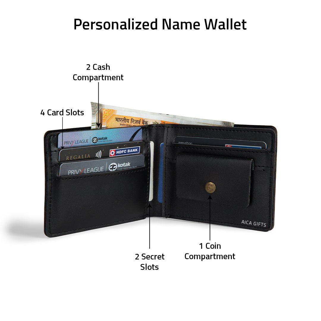 Personalized Mens Wallet (Black)