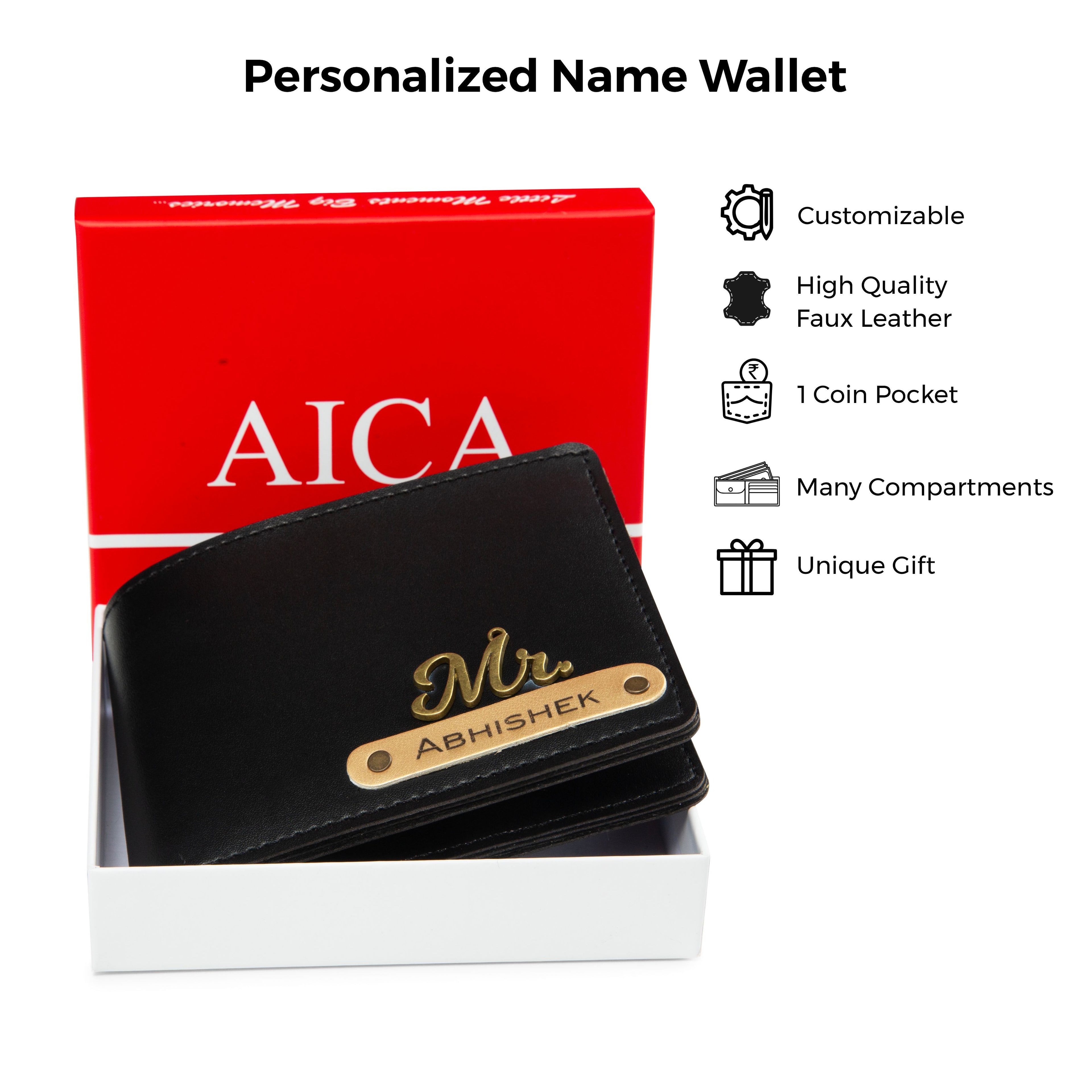 Personalized Mens Wallet (Black)