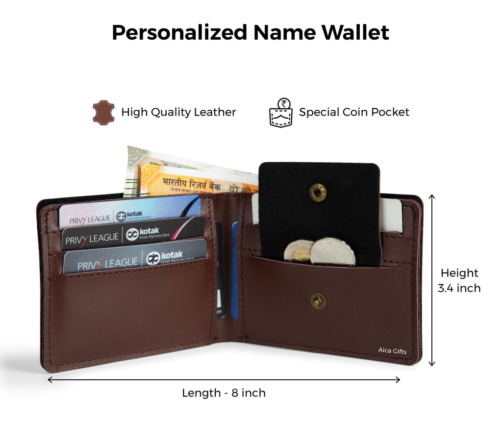 Personalized Mens Wallet - DarkBrown