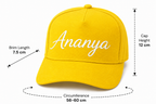 AICA Personalised Name Flex Cap for Men & Women �  Free Size | Gifts for Men & Women (Yellow)