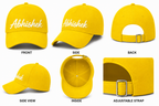 AICA Personalised Name Flex Cap for Men & Women �  Free Size | Gifts for Men & Women (Yellow)