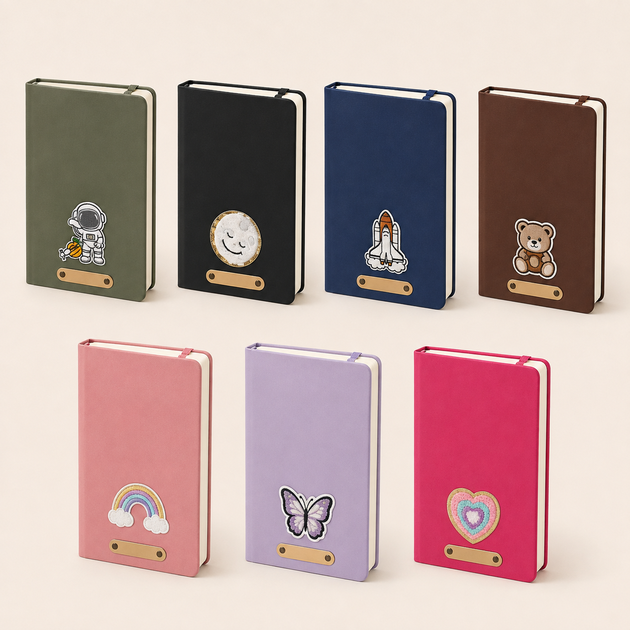 Personalized Name & Embroidery  Patch Diary