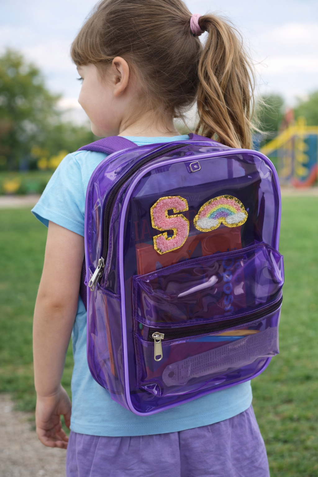 Personalized Backpack For Kids - Purple