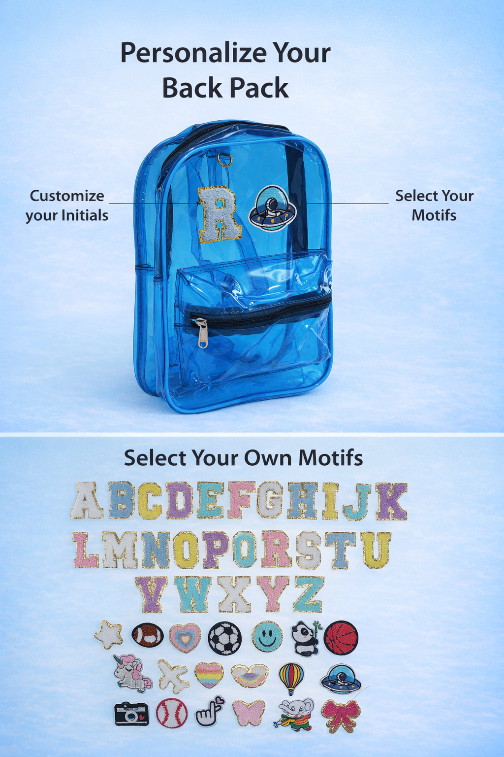 Personalized Backpack For Kids -Navyblue