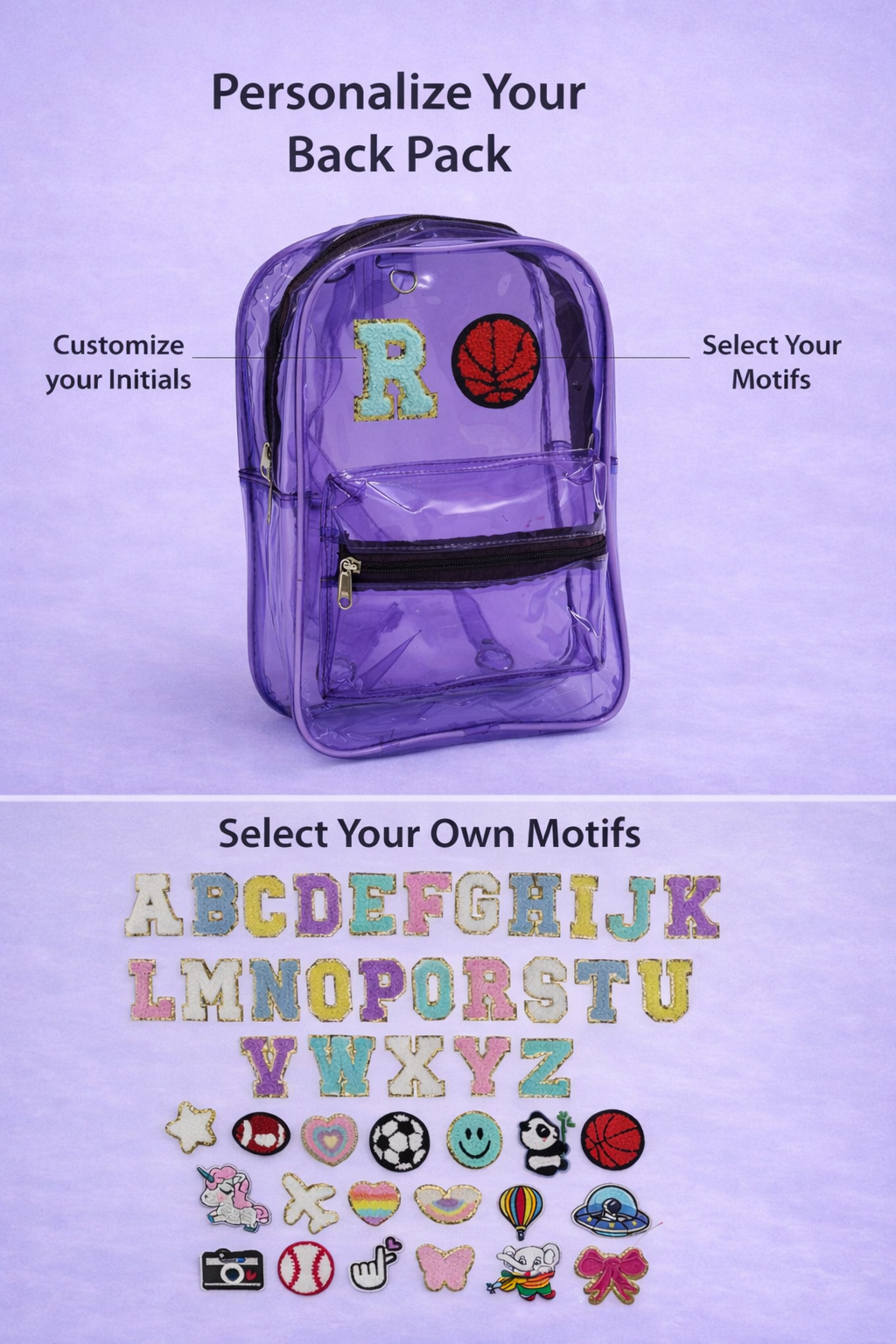 Personalized Backpack For Kids - Purple