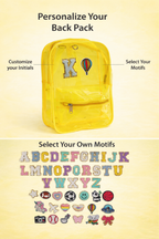 Personalized Backpack For Kids - Yellow