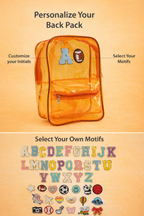Personalized Backpack For Kids - Orange