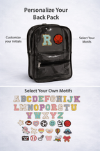 Personalized Backpack For Kids - Black