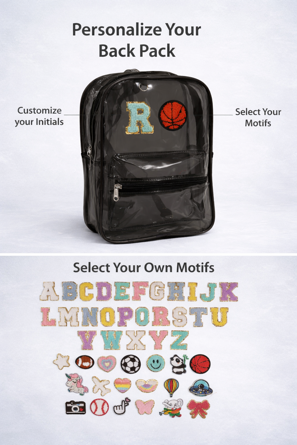 Personalized Backpack For Kids - Black