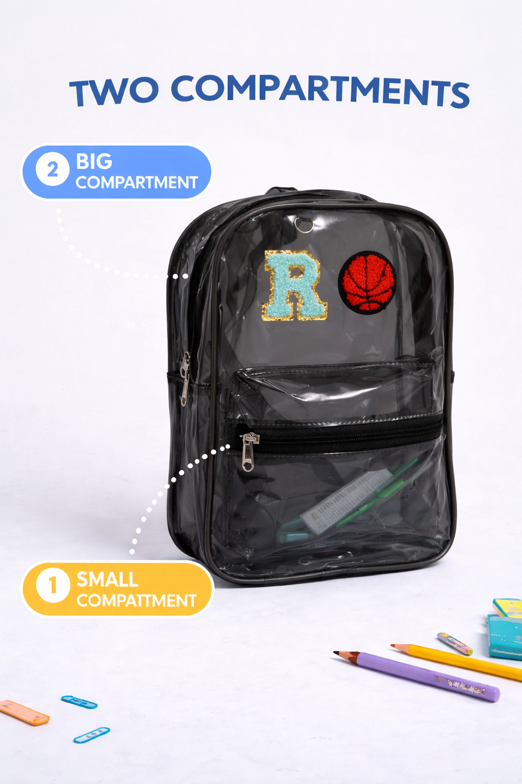 Personalized Backpack For Kids - Black
