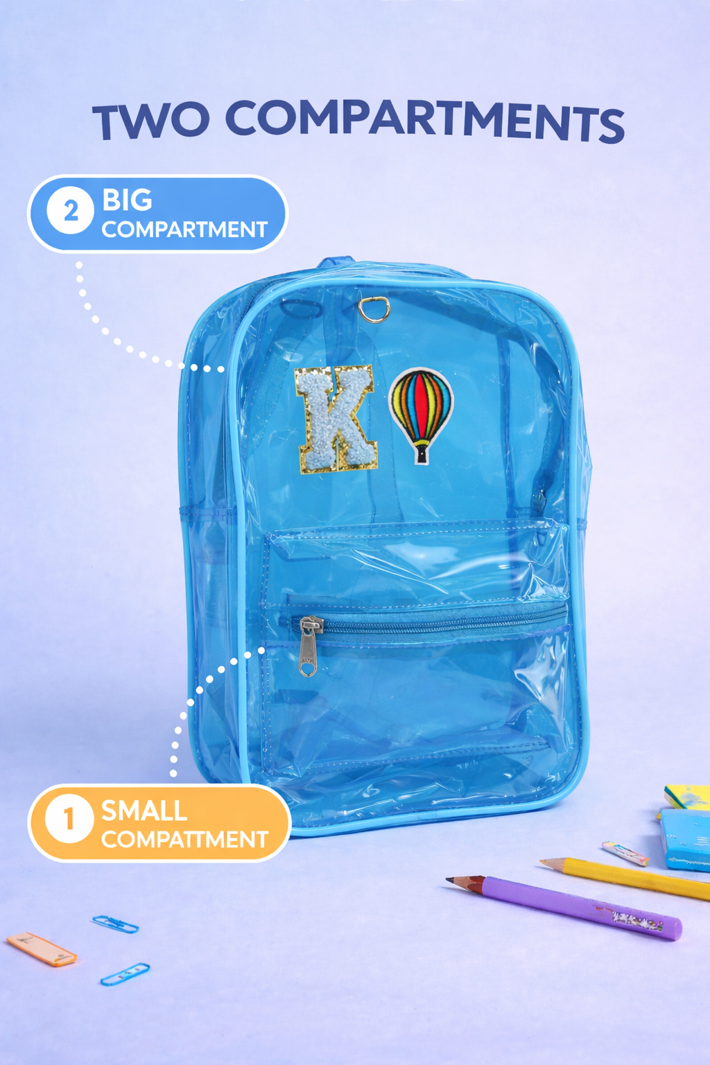 Personalized Backpack For Kids - Babyblue