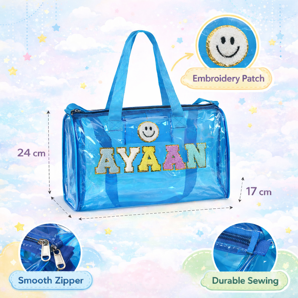 Personalized Duffle bag for Kids - Blue