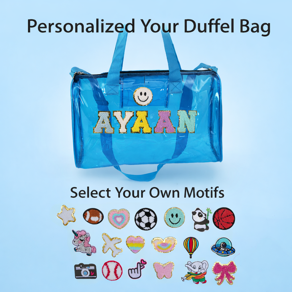 Personalized Duffle bag for Kids - Blue