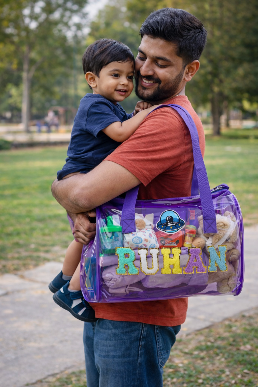 Personalized Duffle bag for Kids - Purple