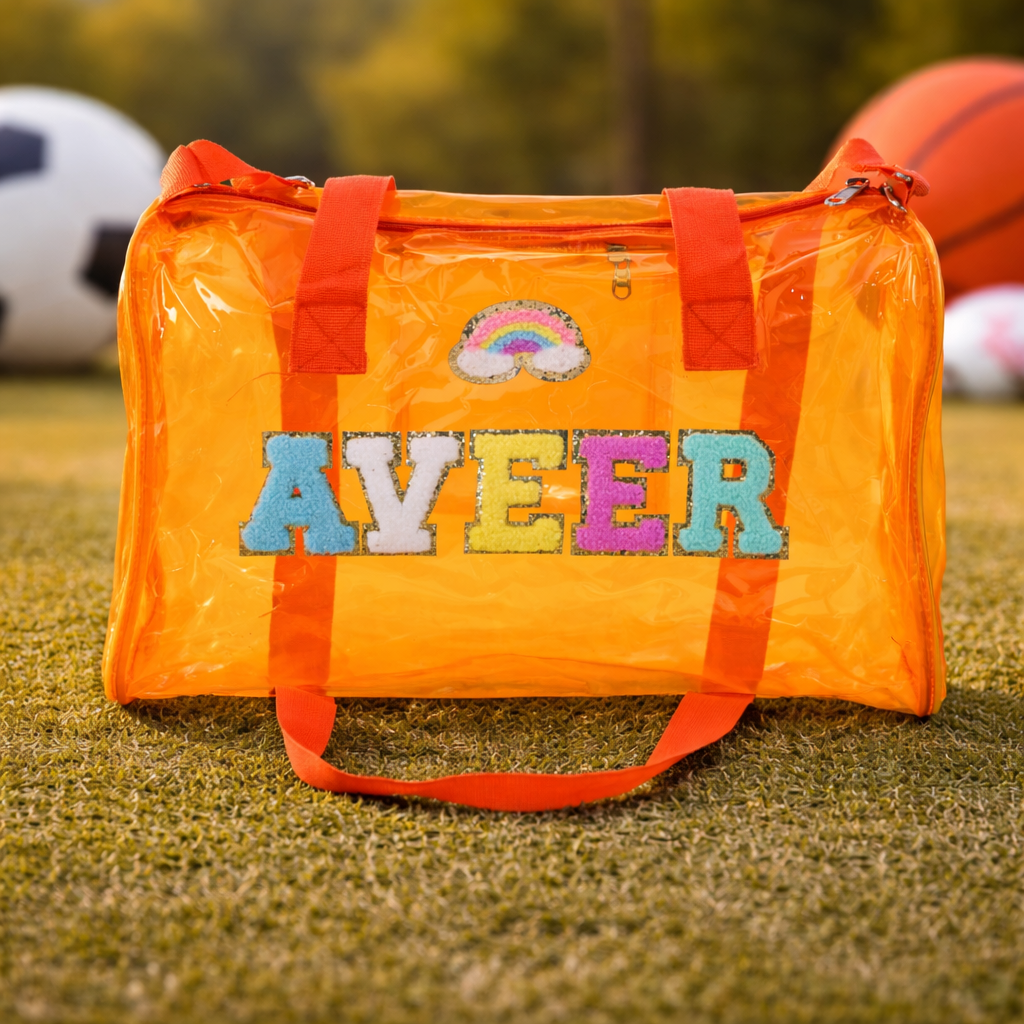 Personalized Duffle bag for Kids - Orange