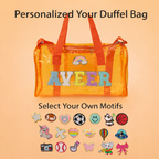 Personalized Duffle bag for Kids - Orange