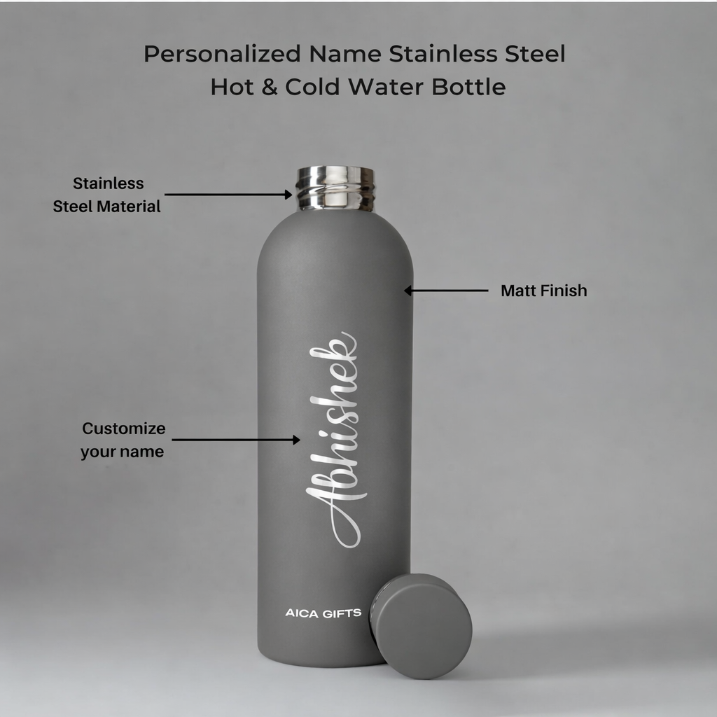 Personalized matt bottle - Grey