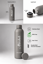 Personalized matt bottle - Grey