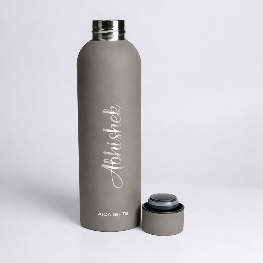 Personalized matt bottle - Grey