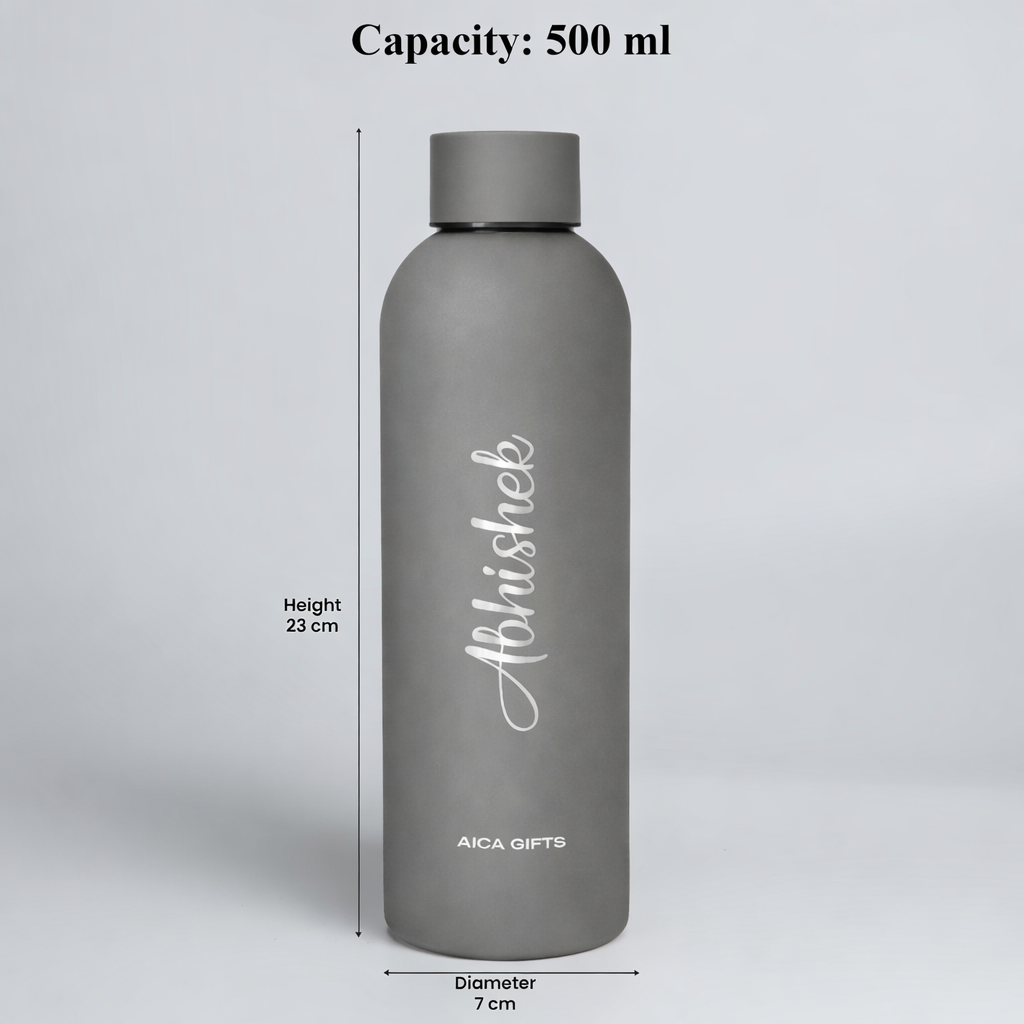 Personalized matt bottle - Grey