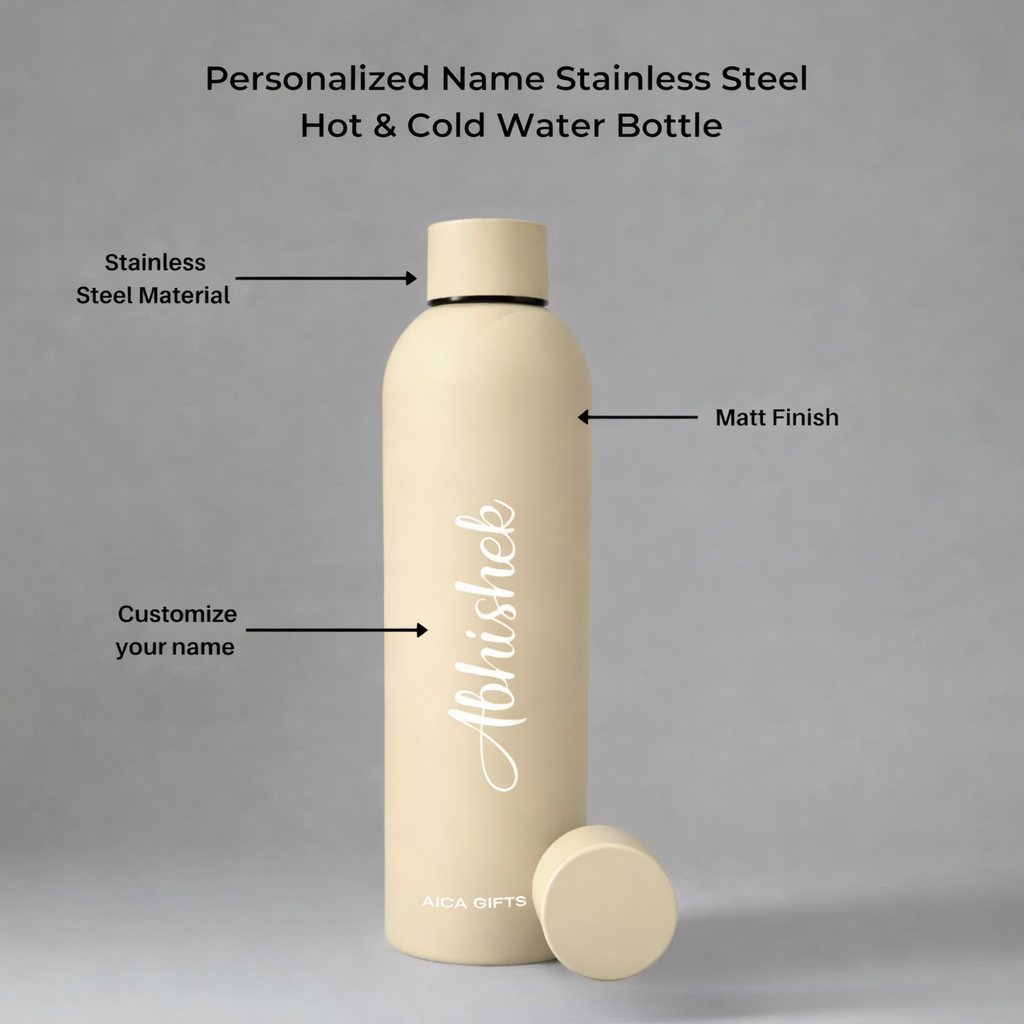Personalized matt bottle - Cream