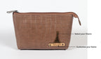 Personalized Toiletry Pouch  – Brown