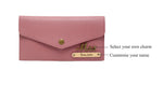 Load image into Gallery viewer, AICA Personalised Name &amp; Charm Leather Wallet Gift for Women (Nude Pink)
