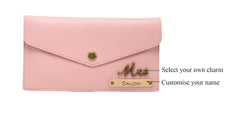 AICA Personalized Name & Charm Womens Wallet Purse (BabyPink)