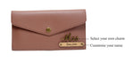 Load image into Gallery viewer, AICA Personalised Name &amp; Charm Leather Wallet Gift for Women (Bedge Brown)

