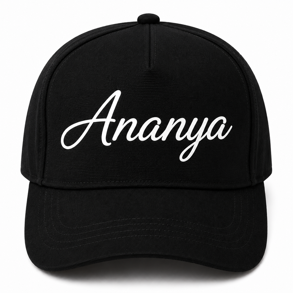AICA Personalised Name Flex Cap for Men & Women �  Free Size | Gifts for Men & Women (Black)