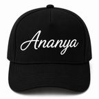 AICA Personalised Name Flex Cap for Men & Women �  Free Size | Gifts for Men & Women (Black)