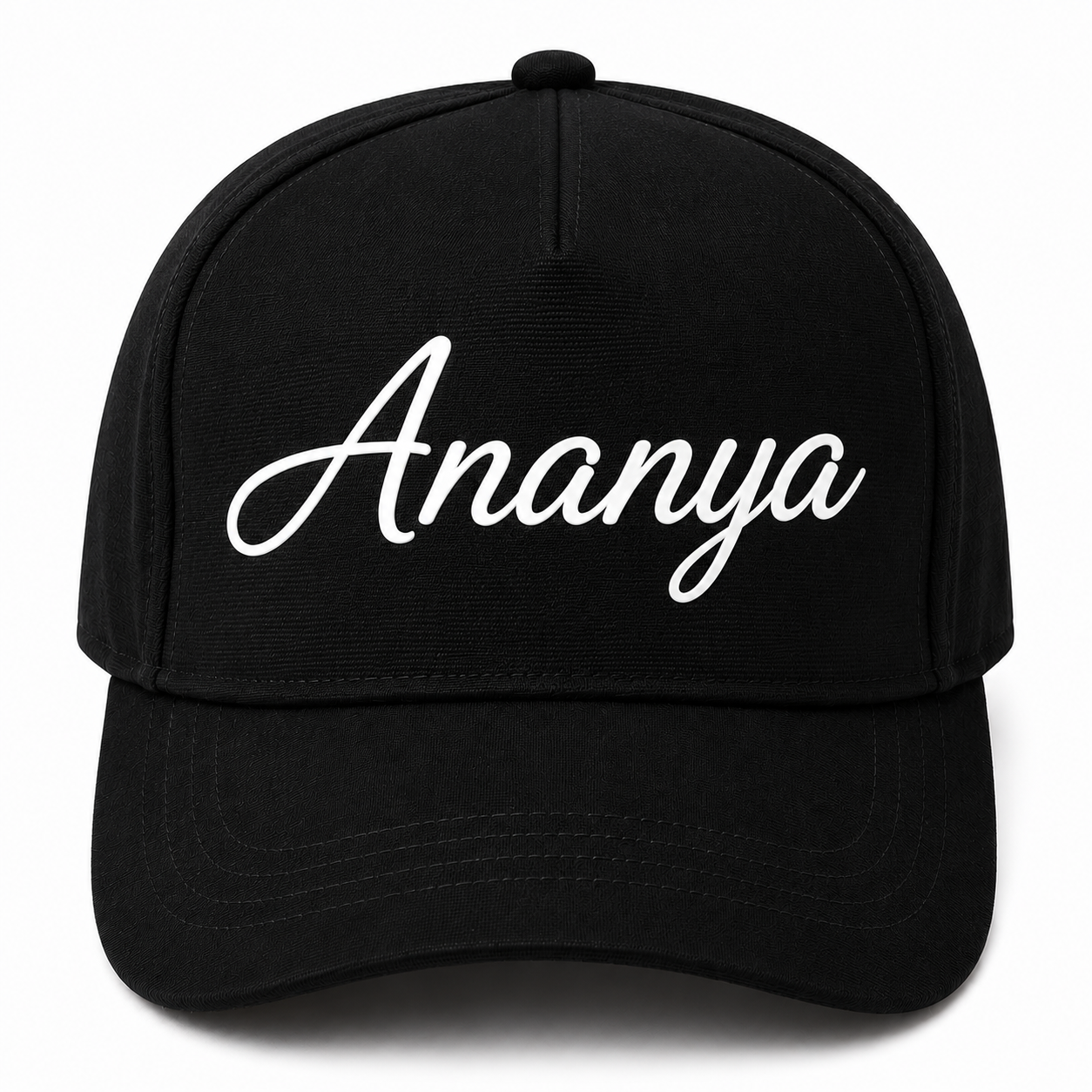 AICA Personalised Name Flex Cap for Men & Women �  Free Size | Gifts for Men & Women (Black)