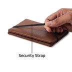 AICA Personalized Name & Charm Leather Passport Cover with 4 Card Slots, Secure Band & Boarding Pass Slot for Men & Women | Travel Passport Holder (Darkbrown)