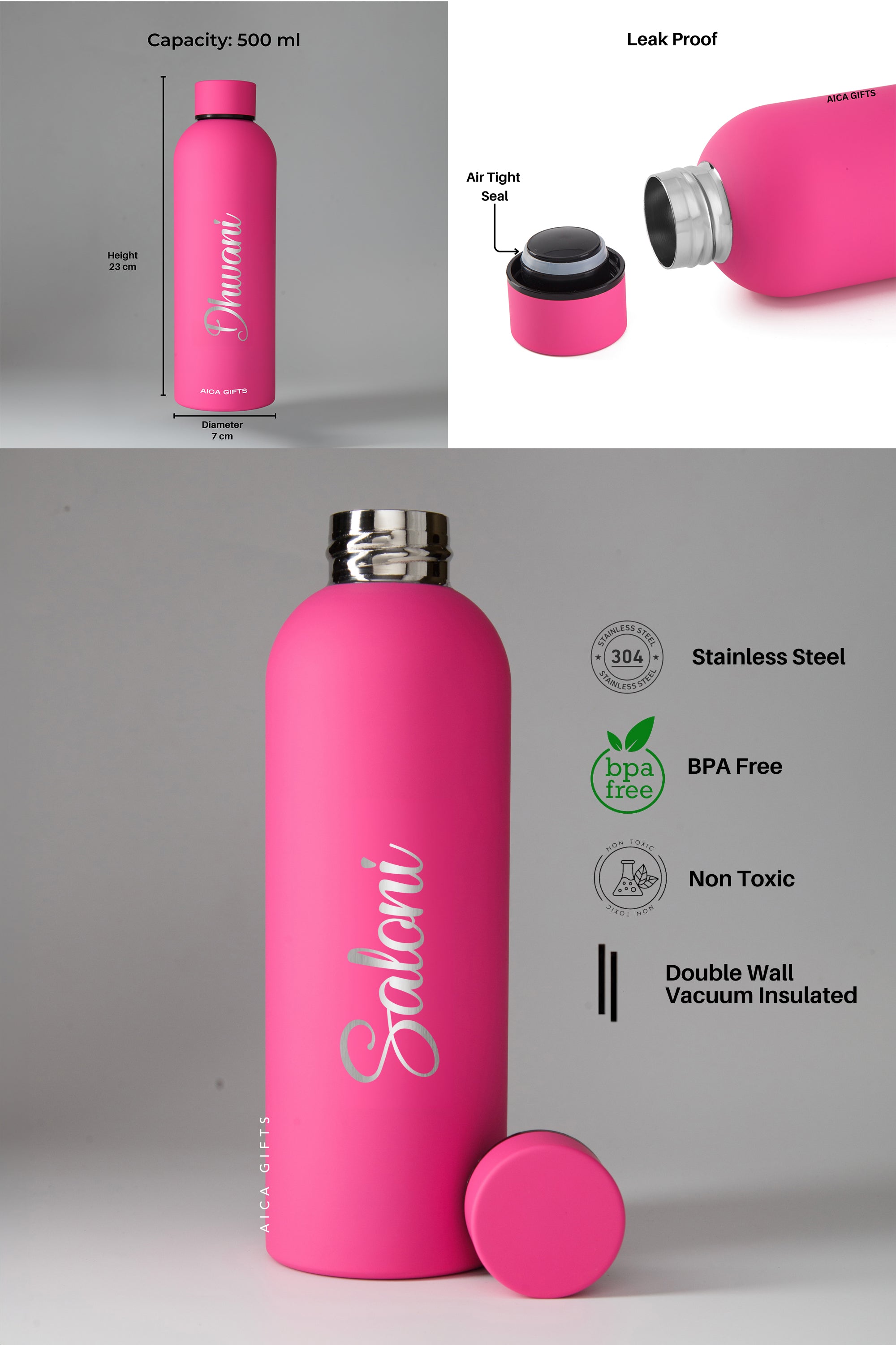 Personalized Bottle - DarkPink
