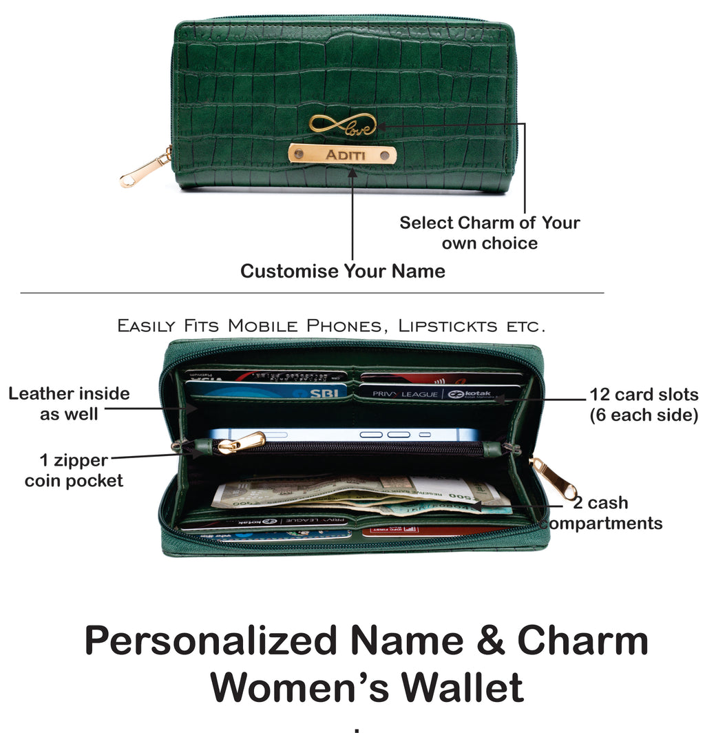 Personalized Self-Textured Womens GiftSet (DarkGreen)