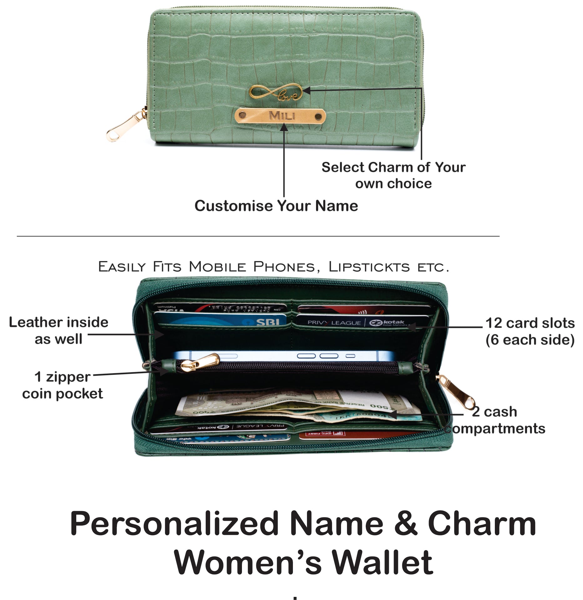 Personalized Self-Textured Womens GiftSet (MintGreen)