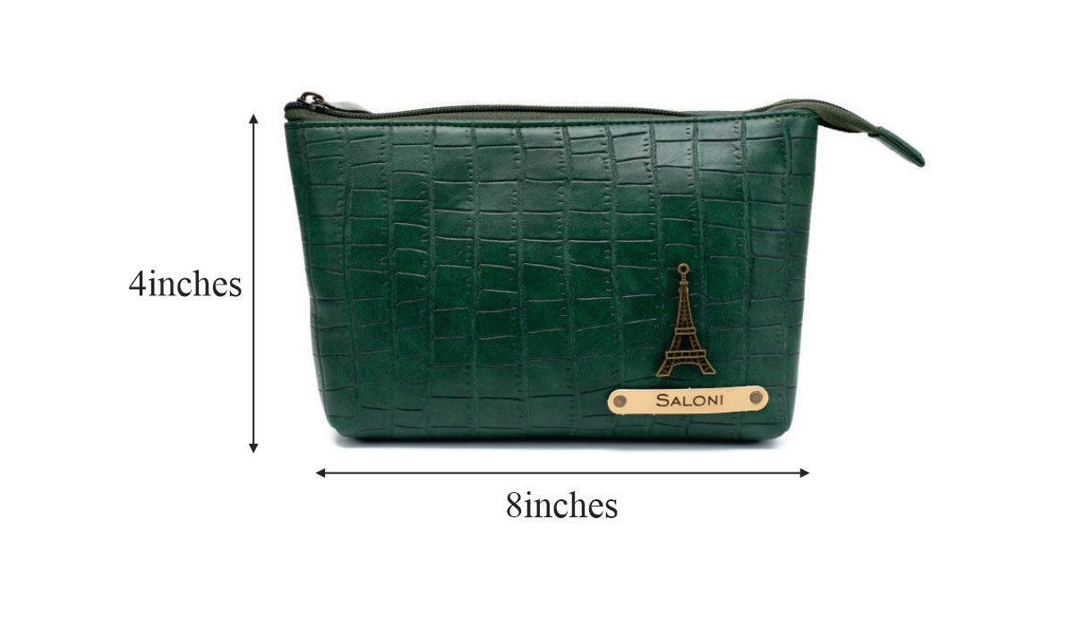 Personalized Toiletry Pouch  – DarkGreen