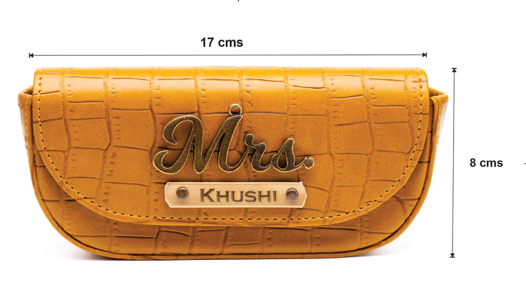 Personalised Self-Textured Sunglass Cover (Yellow)
