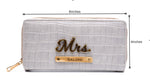 Load image into Gallery viewer, AICA Personalized Name &amp; Charm Womens Leather Wallet - BabyGrey
