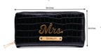 Personalized Self -Textured Womens Wallet - Black
