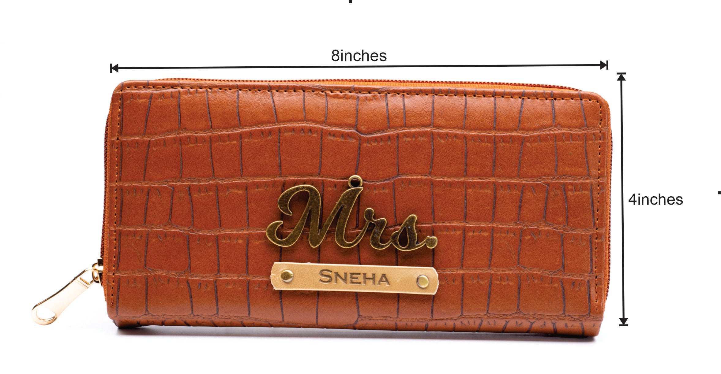 Personalized Self -Textured Womens Wallet- TanBrown