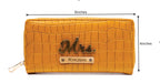Personalized Self -Textured Womens Wallet - Yellow