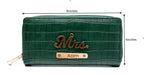 Personalized Self -Textured Womens Wallet - DarkGreen