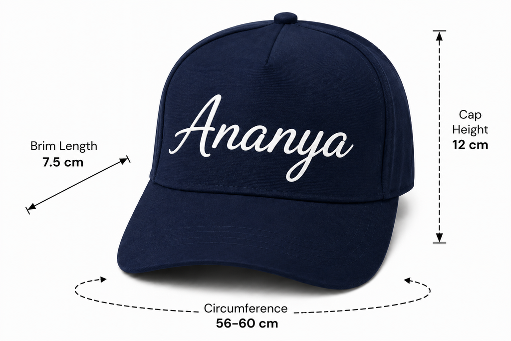 AICA Personalised Name Flex Cap for Men & Women �  Free Size | Gifts for Men & Women (Navyblue)